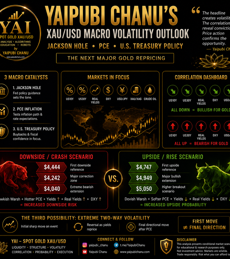 YAIPUBI CHANU: THE NEXT XAU/USD MACRO REPRICING — Jackson Hole, PCE & U.S. Treasury Policy